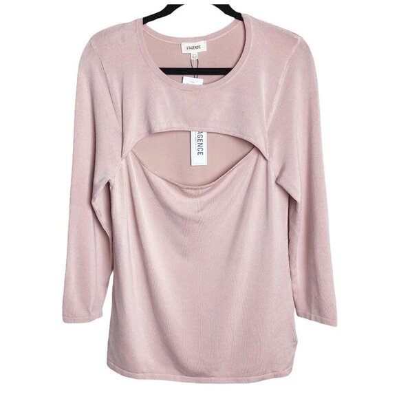 L'Agence NWT $325 Jocelyn Cutout Sweater in Petal Country Pink Women;s Sz XL - Picture 2 of 7
